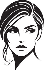 Women Beauty Face Silhouette Vector Illustration
