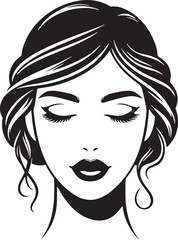 Women Beauty Face Silhouette Vector Illustration