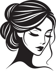 Women Beauty Face Silhouette Vector Illustration