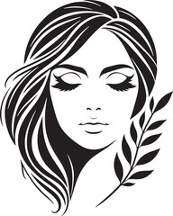 Women Beauty Face Silhouette Vector Illustration