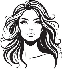 Women Beauty Face Silhouette Vector Illustration