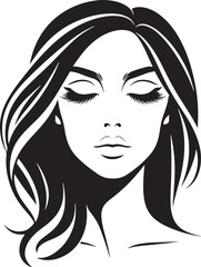 Women Beauty Face Silhouette Vector Illustration