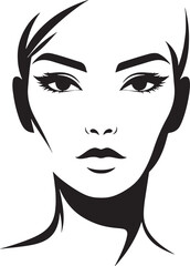 Women Beauty Face Silhouette Vector Illustration