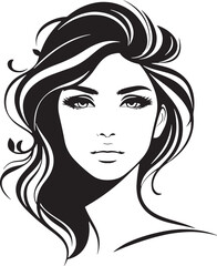 Women Beauty Face Silhouette Vector Illustration