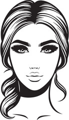 Women Beauty Face Silhouette Vector Illustration