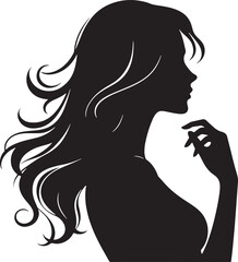 Women Beauty Face Silhouette Vector Illustration