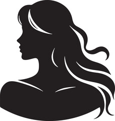 Women Beauty Face Silhouette Vector Illustration