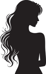 Women Beauty Face Silhouette Vector Illustration