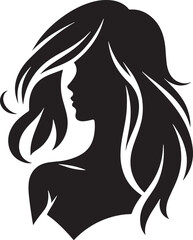 Women Beauty Face Silhouette Vector Illustration