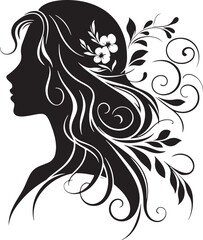 Women Beauty Face Silhouette Vector Illustration