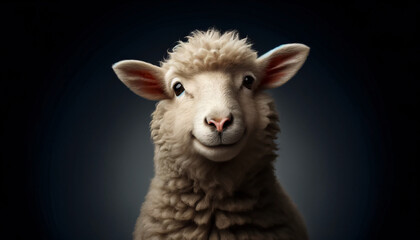Obraz premium a sheep in a portrait style