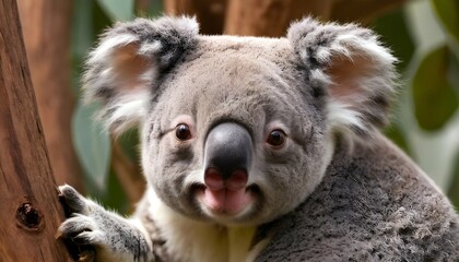 a koala with its nose wrinkled in distaste upscaled 4