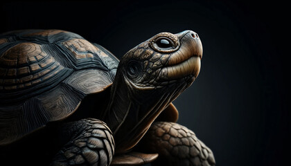 Obraz premium a turtle in a portrait