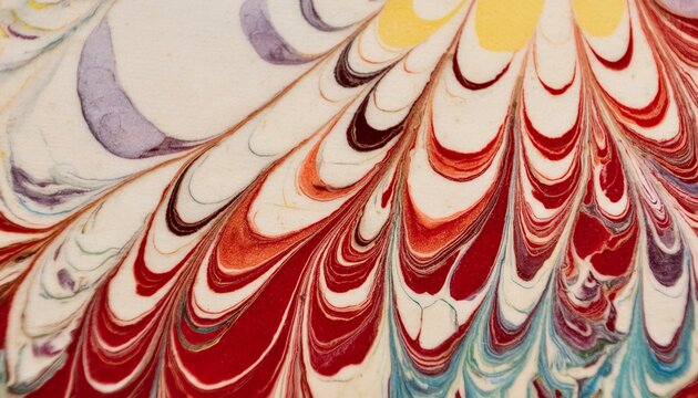 Turkish ebru marbled paper pattern texture detailed surface, macro shot