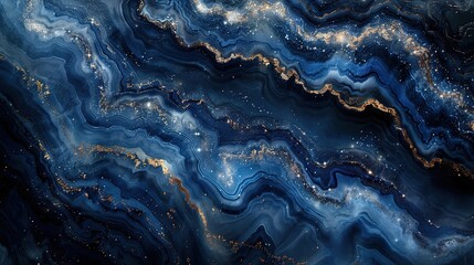 Luxury abstract marble background with beautiful combination of navy blue and silver