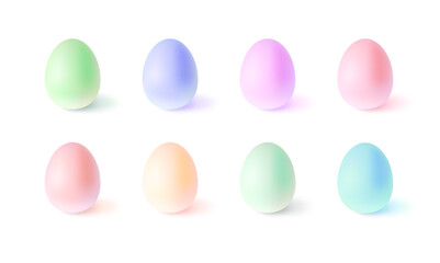 Easter Egg Pile Vector Elements 3d Isolated