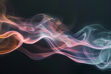 Smoke wisps against a dark background, subtle gradients, ethereal beauty