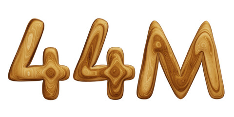Wooden 44m for followers and subscribers celebration
