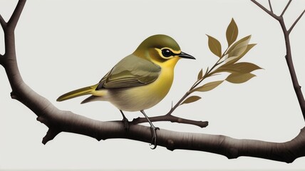 Obraz premium Japanese Whiteeye minimalist logo