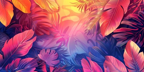 Vibrant Summer Abstract Background Generative AI