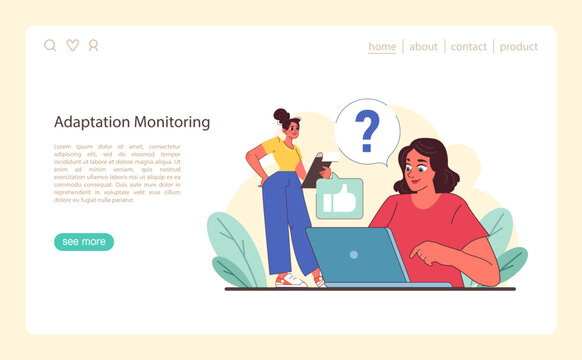Monitoring the Adaptation Process concept. Ensuring new employee engagement