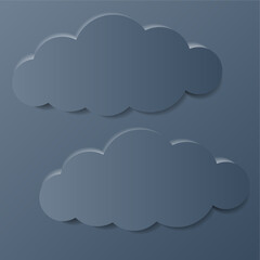 Aesthetic pastel color purple background frame with clouds, in minimalistic design