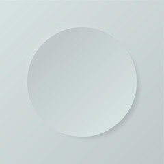 Aesthetic pastel color white background frame with circle, in minimalistic design