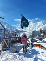 View of Nanga Parbat, World 9th Highest Mountain with height of 8126m in Pakistan