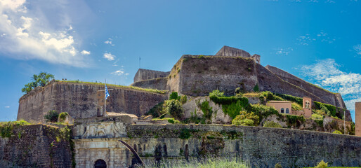 Ruins of the New Fortress (Neo Frourio), built in the 16th c. by the venetians, Corfu (Kerkyra),...