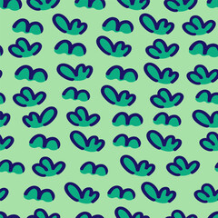 simple seamless colored pattern grassy in doodle style. Design for print backdrop wallpaper wrapping textile