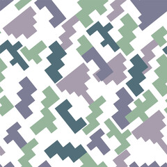 simple seamless geometric pixel pattern in khaki style. Design for print backdrop wallpaper wrapping textile