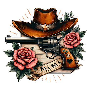 Mama Western Sublimation Mother's Day