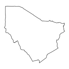 Marsabit County map, administrative division of Kenya. Vector illustration.