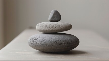 Fototapeta na wymiar Minimalist Lifestyle Balance: A photo showcasing the balance achieved in a minimalist lifestyle
