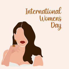 International Women's Day. Faceless  abstract women