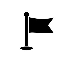 Waving flag icon. Black different flag. Location icon vector design and illustration.

