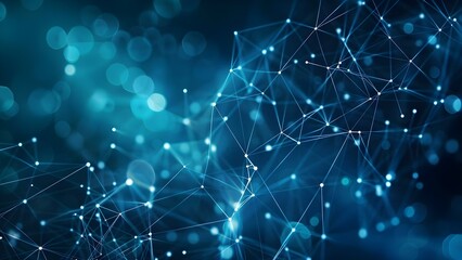 Fototapeta premium Abstract digital background with interconnected lines and dots representing technology and data . Concept Abstract, Digital Background, Interconnected Lines, Dots, Technology, Data