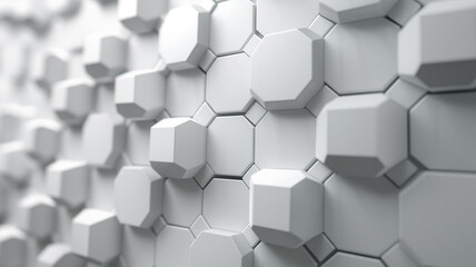 Fototapeta na wymiar Hexagonal Pattern: Abstract 3D Geometric Background with Seamless Vector Design