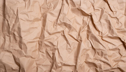 Brown wrinkle recycle paper background for Design. Blank surface for text or work