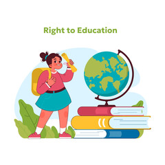 Child rights concept. Vector illustration