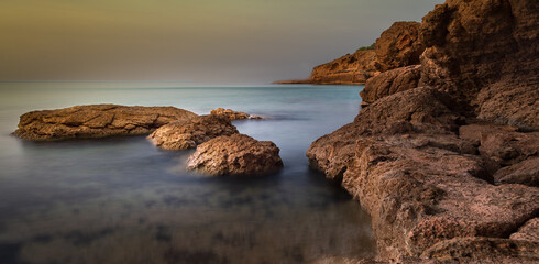 cove on Playa del Illot L'Ametlla de Mar, Tarragona, Spain