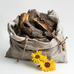 Nature-inspired Arrangements in Fabric Bags. Generative ai