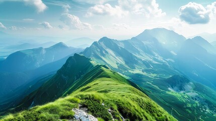 Serenity of Mountain Vistas. Generative ai