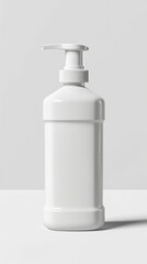 Minimalist White Dispenser Bottles. Generative ai