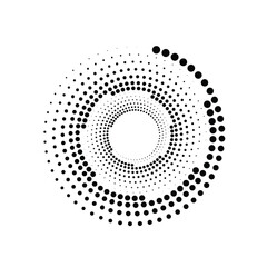 Circle Halftone Vector Art Graphic Elements
