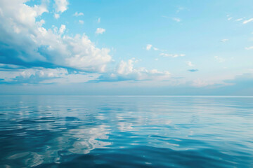 Calm blue waters reflecting the sky