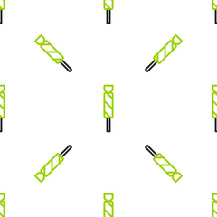 Line Candy icon isolated seamless pattern on white background. Vector