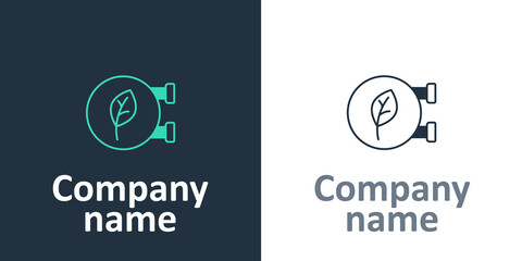 Logotype Eco shop icon isolated on white background. Organic shop or eco products sign. Logo design template element. Vector