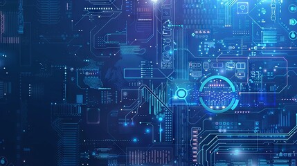 Focused Man Working on Innovative Project Using High-Tech Tablet in Modern Office Setting