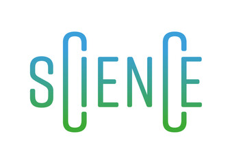 science word on white background. science logo. science word concept